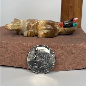 Handcrafted Agate Stone Beaver Figurine.